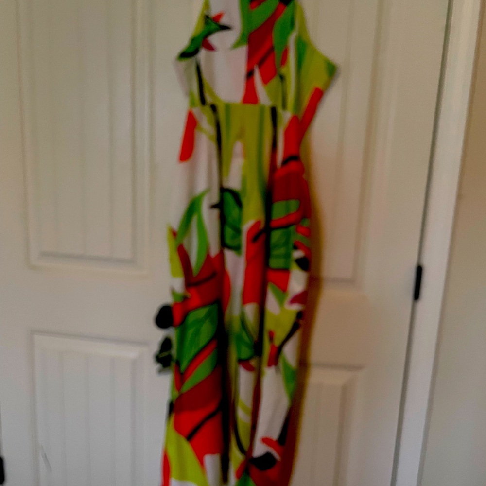 A beautiful colorful midi dress new with no tag never worn except try on,